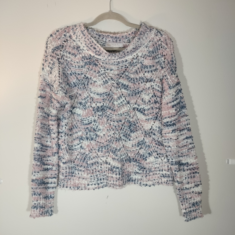 leela‎ & lavender Multicolor Knit Pullover Sweater